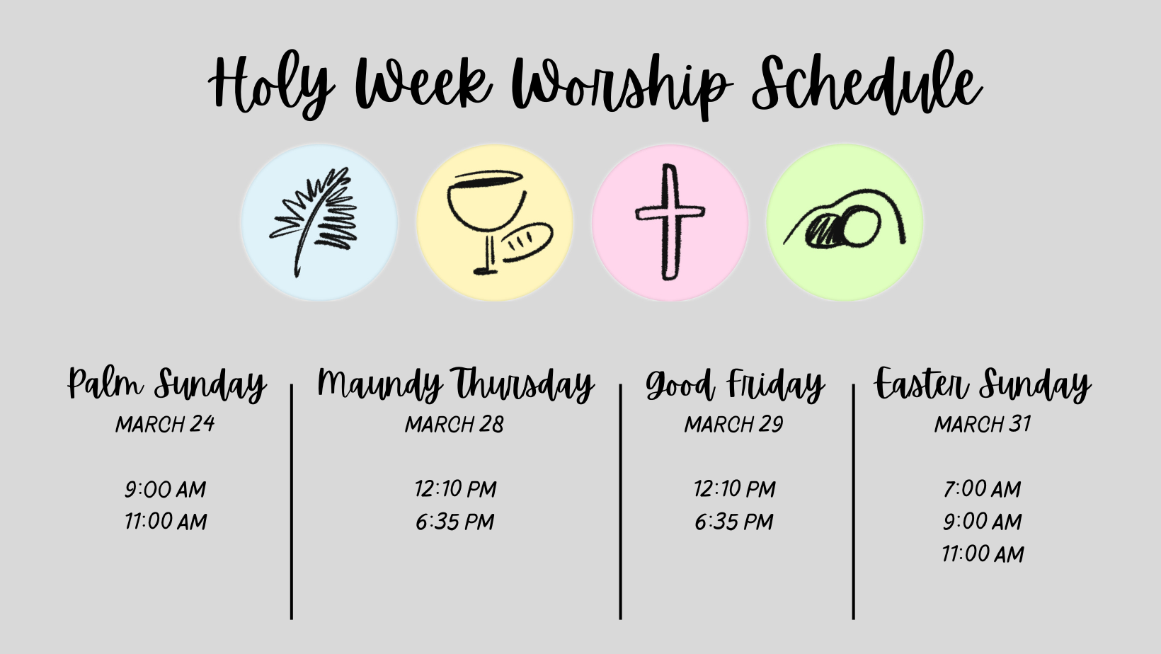 Holy Week Worship Schedule (1)